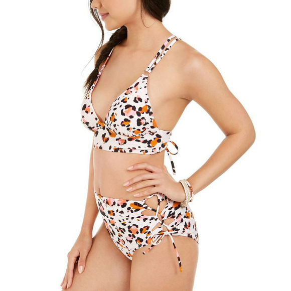 NWT HULA HONEY "Wild About You" LEOPARD Bikini Bottom HIGH WAIST TEEN GIRL XS - Picture 9 of 9